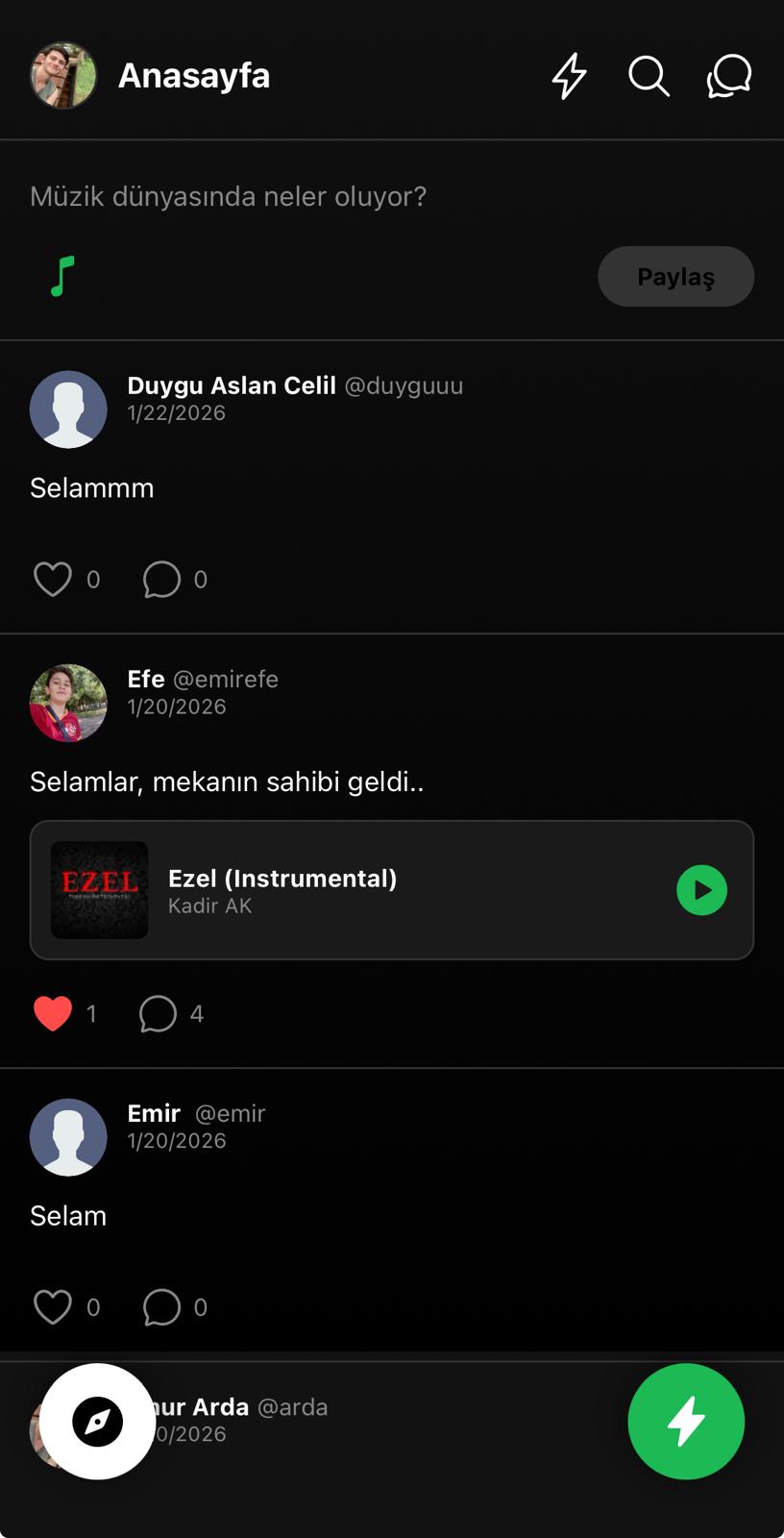 VibeMeter uygulama ana ekranı